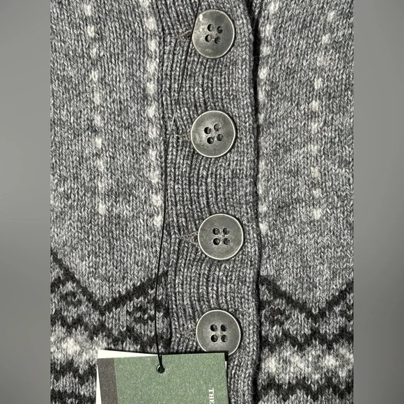 NWT Woolrich XL Fairisle Knit Henley Wool Blend Sweater Dress - Picture 5 of 7